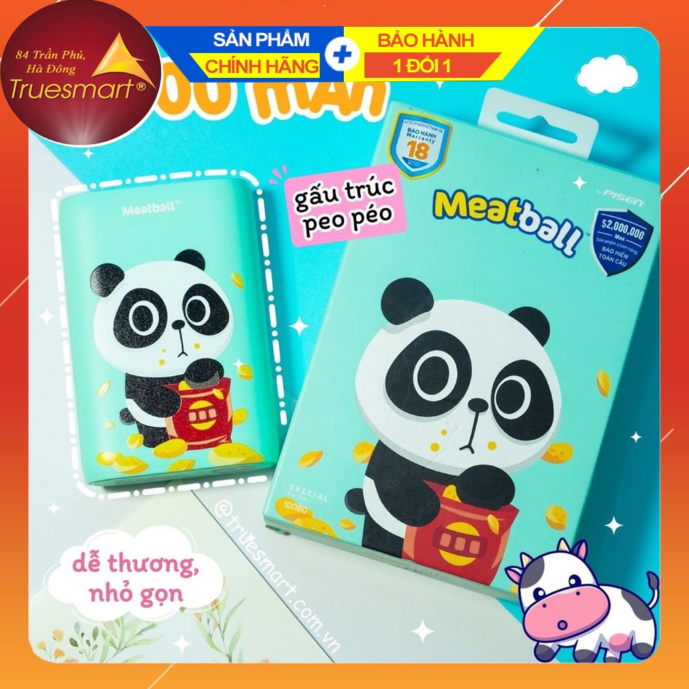 Pin Sạc Dự Phòng Meatball 10.000mAh Chính Hãng, Bảo Hành 3 tháng Toàn Hệ Thống Truesmart