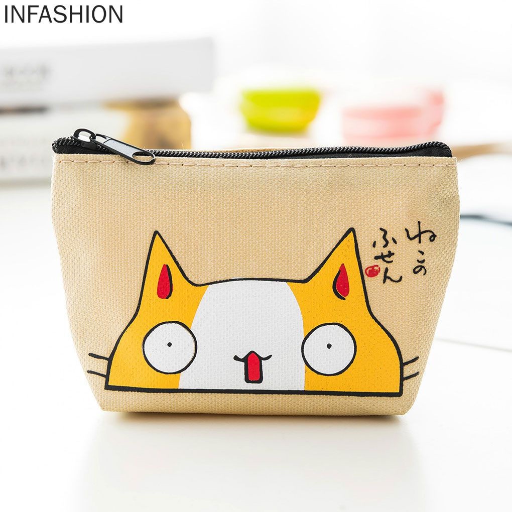Ví đựng tiền mini in hình mèo dễ thương