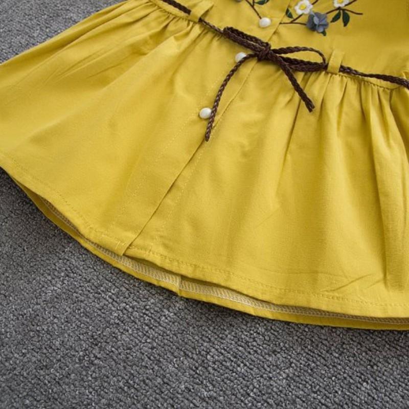 Đầm hoa tay ngắn xinh xắn dành cho bé gái