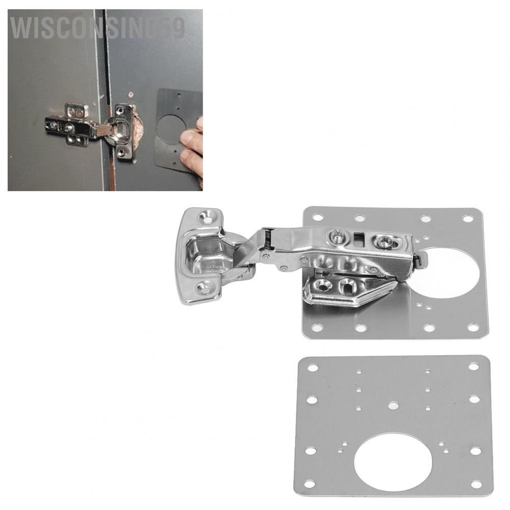 Wisconsin059 Hinge Repair Plate Stainless Steel Maintenance Accessory Set Kit for Doo