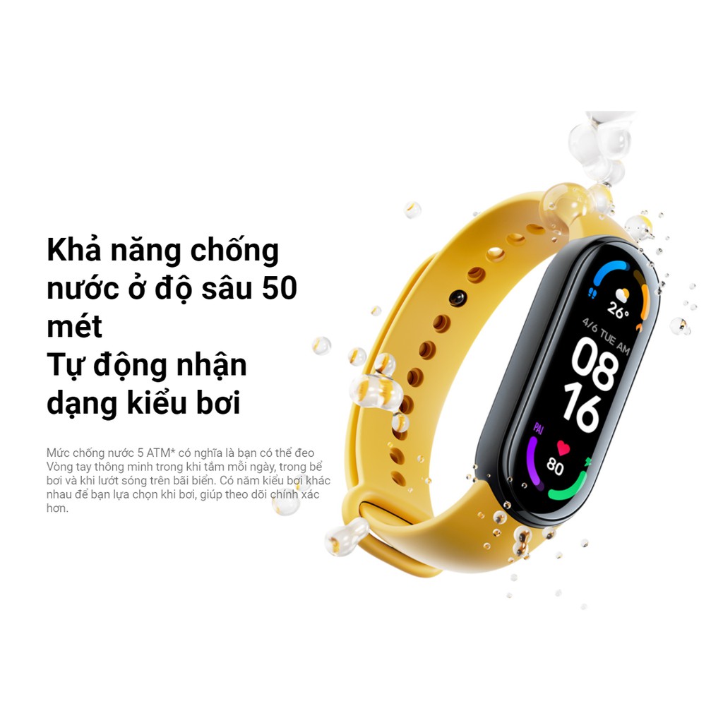 Vòng đeo tay thông minh Xiaomi Mi Band 6 | HÀNG CHÍNH HÃNG | BẢO HÀNH 12 THÁNG