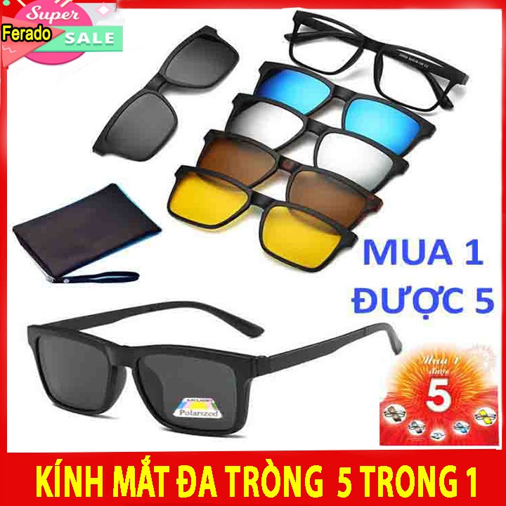 Kính mắt 5 tròng 5 IN 1 Gọng Vuông thời trang