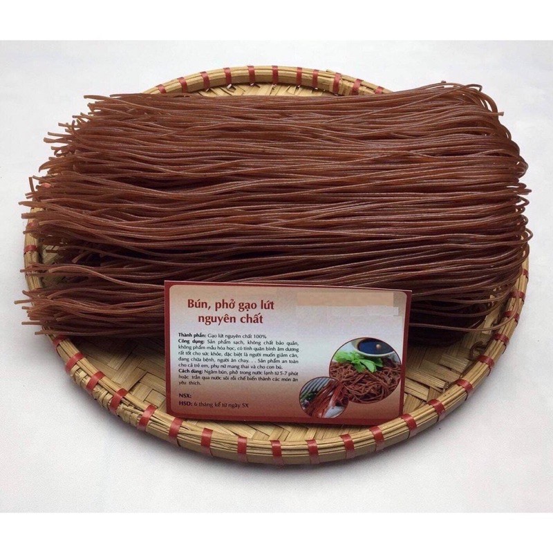 Bún gạo lứt Trần Anh Food, bún gạo lứt giảm cân loại đặc biệt siêu ngon giành cho người ăn eatclean túi 500g