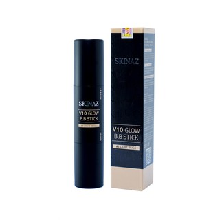 Kem Nền V10 Glow B.B Stick Skinaz 10g - Kem nền kết hợp cọ trang điểm 2 trong 1