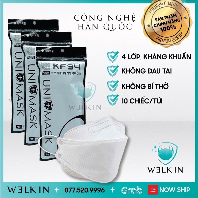 [Mã 154FMCGSALE giảm 8% đơn 500K] | Giá Sỉ | Khẩu trang KF94 4 Lớp Thùng 300 Cái Chính Hãng (Mầu Trắng)