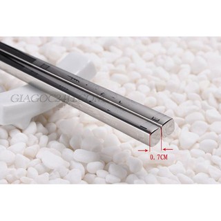 Đũa ăn cơm inox 304 siêu bền 10 đôi