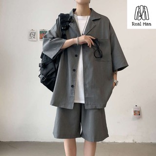 Set blazer form rộng kèm quần short , bộ đồ nam mùa hè phong cách hàn quốc