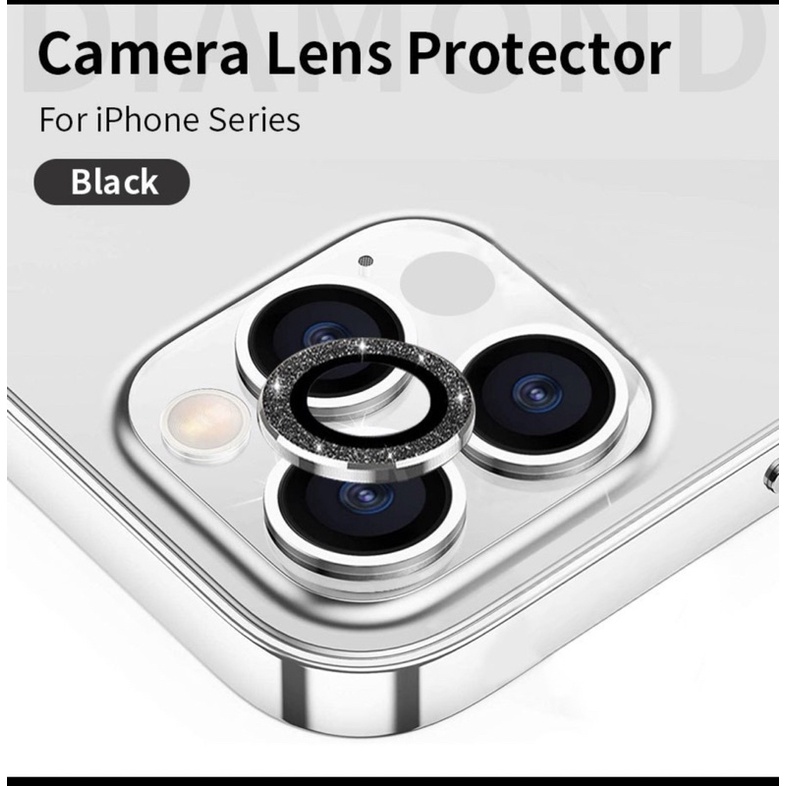 Bảo vệ camera iphone nhũ kim tuyến lấp lánh bộ gồm 3 mắt 14 / 13 / 12 / 11 / X / Xs / Pro / Max / [BO3MAT-NHUKIMTUYEN]