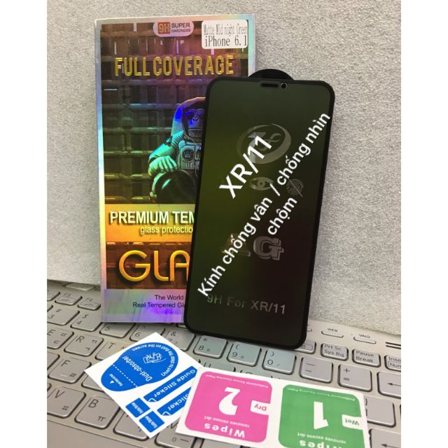Kính cường lực iphone XR / iphone 11 6.1" chống nhìn chộm chống bám vân tay