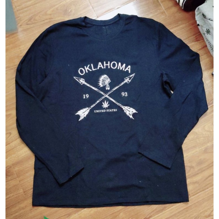 Áo thun nam Net men dài tay in OKLAHOMA