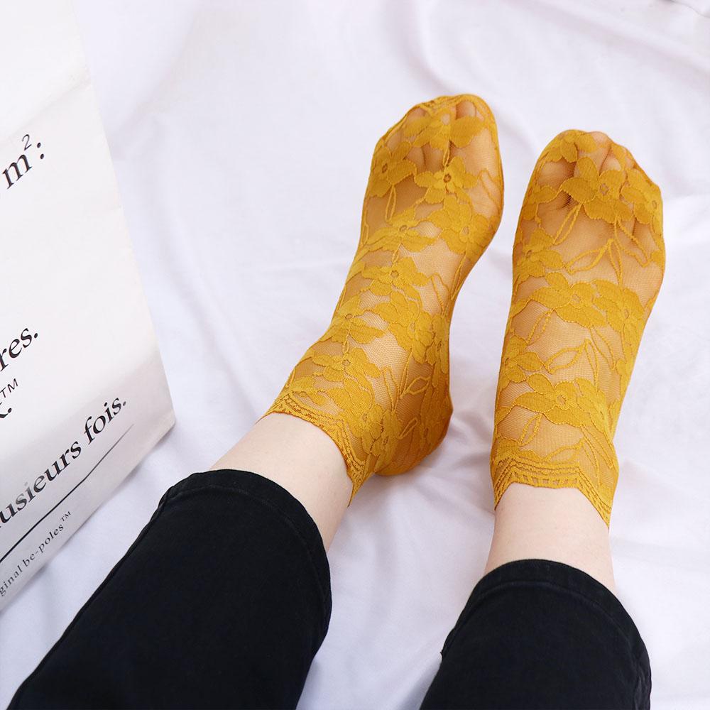 Đôi Vớ Lưới Xuyên Thấu Đính Hoa Thời Trang Cho Nữ