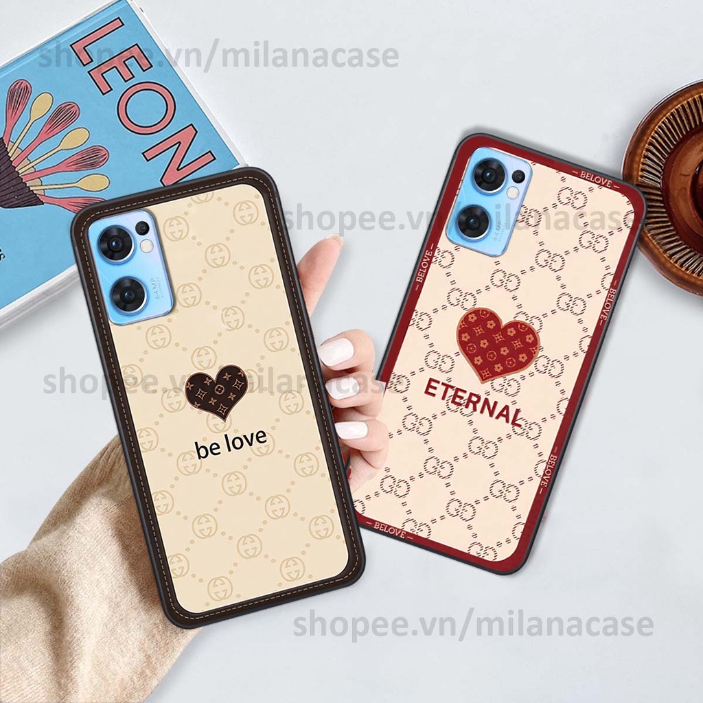 Ốp Oppo Reno7 / Reno7 Z 5G / Reno 7 hình trái tim be love tình yêu siêu đẹp, cá tính, thời trang