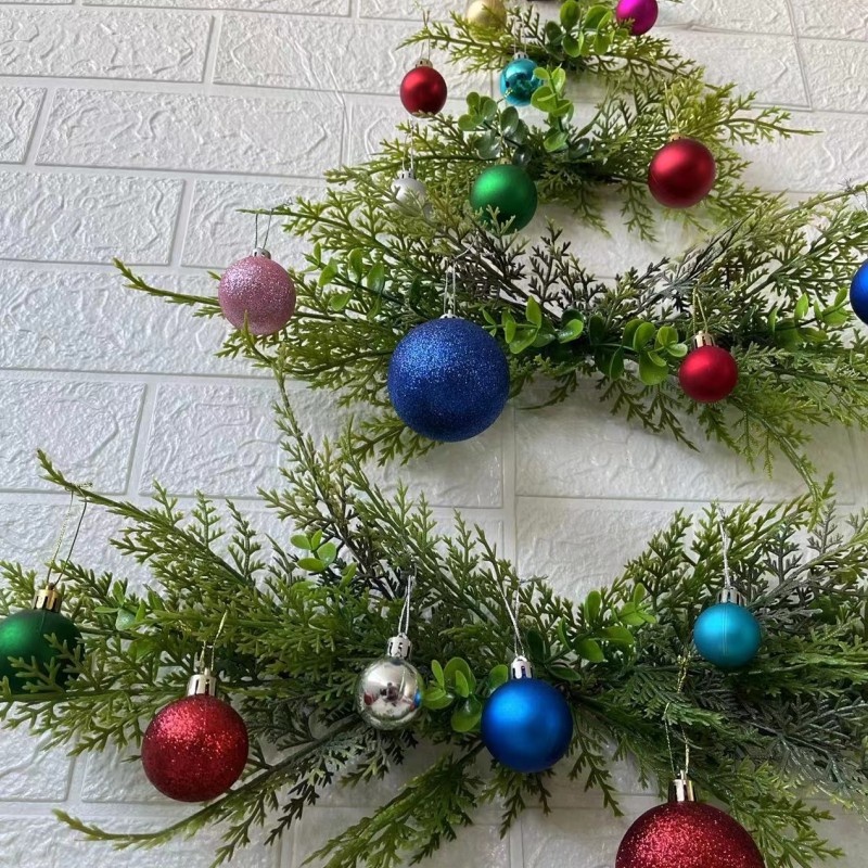 1 Bộ Cây Thông Giáng Sinh Bằng Nhựa PVC Gắn Tường Trang Trí Nhà Cửa DIY