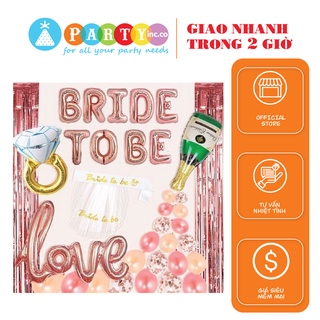 Bộ bong bóng trang trí tiệc chia tay độc thân màu Rosegold Ctdt02