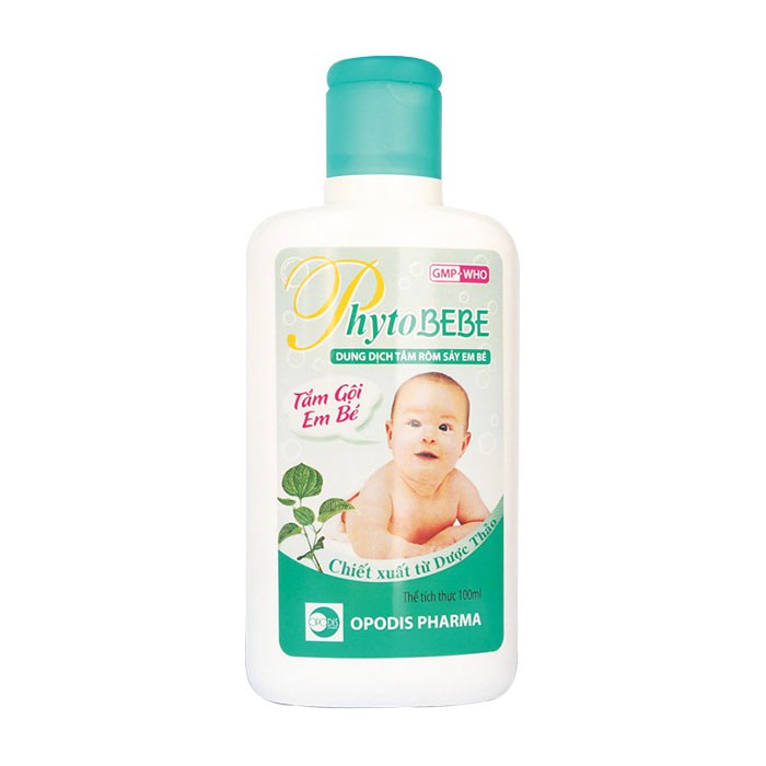 Dung dịch tắm rôm sảy em bé PhytoBEBE Chai 100ml - Phù hợp với làn da nhạy cảm của bé