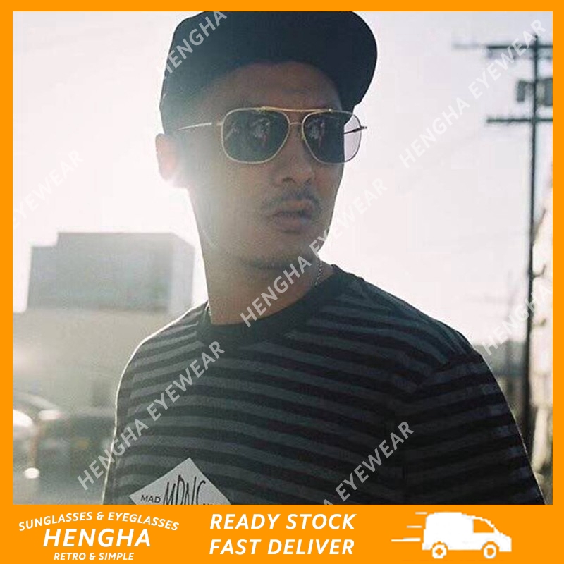 Kính mát vuông gọng kim loại nhiều màu cổ điển cho nam