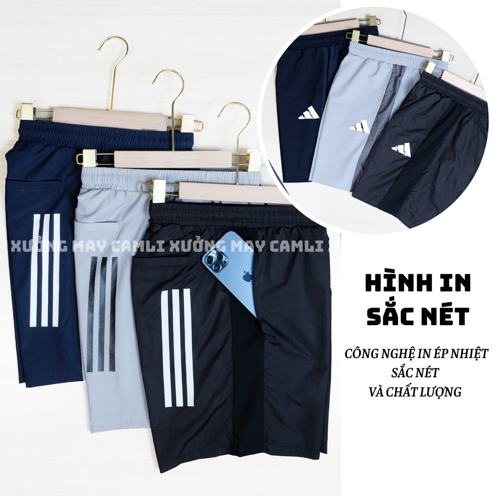 Quần short thể thao xuất dư, full tag, mác, vài Hàn Quốc, co giãn, thoải mái vận động