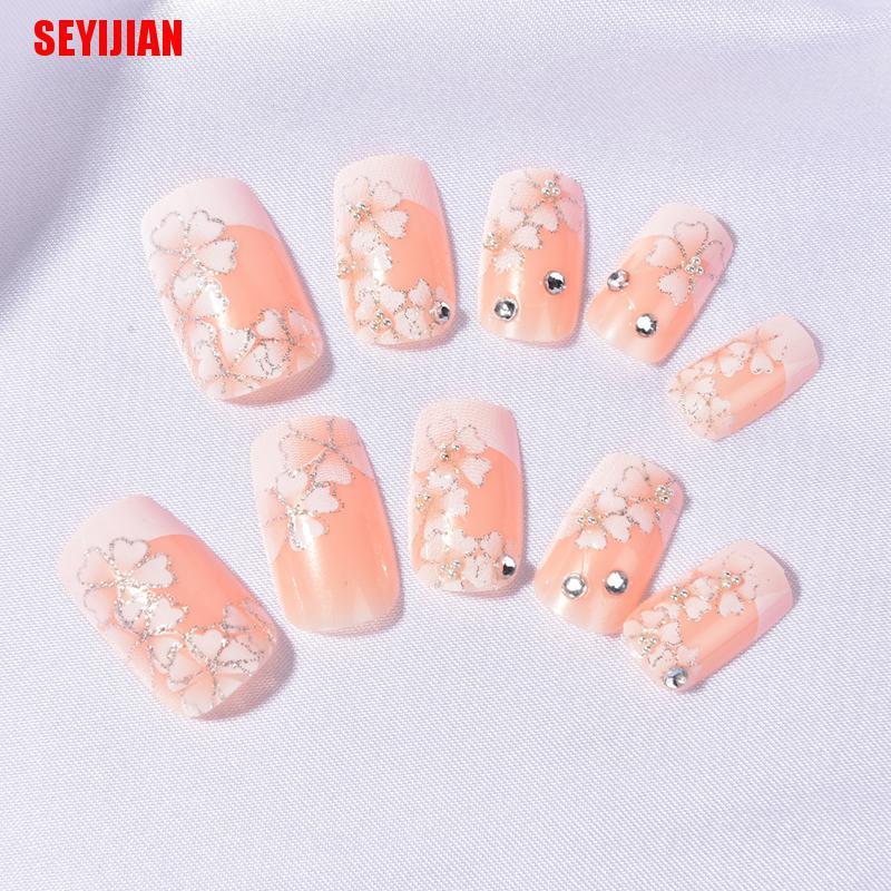 Set 24 Móng Tay Giả Họa Tiết Xinh Xắn