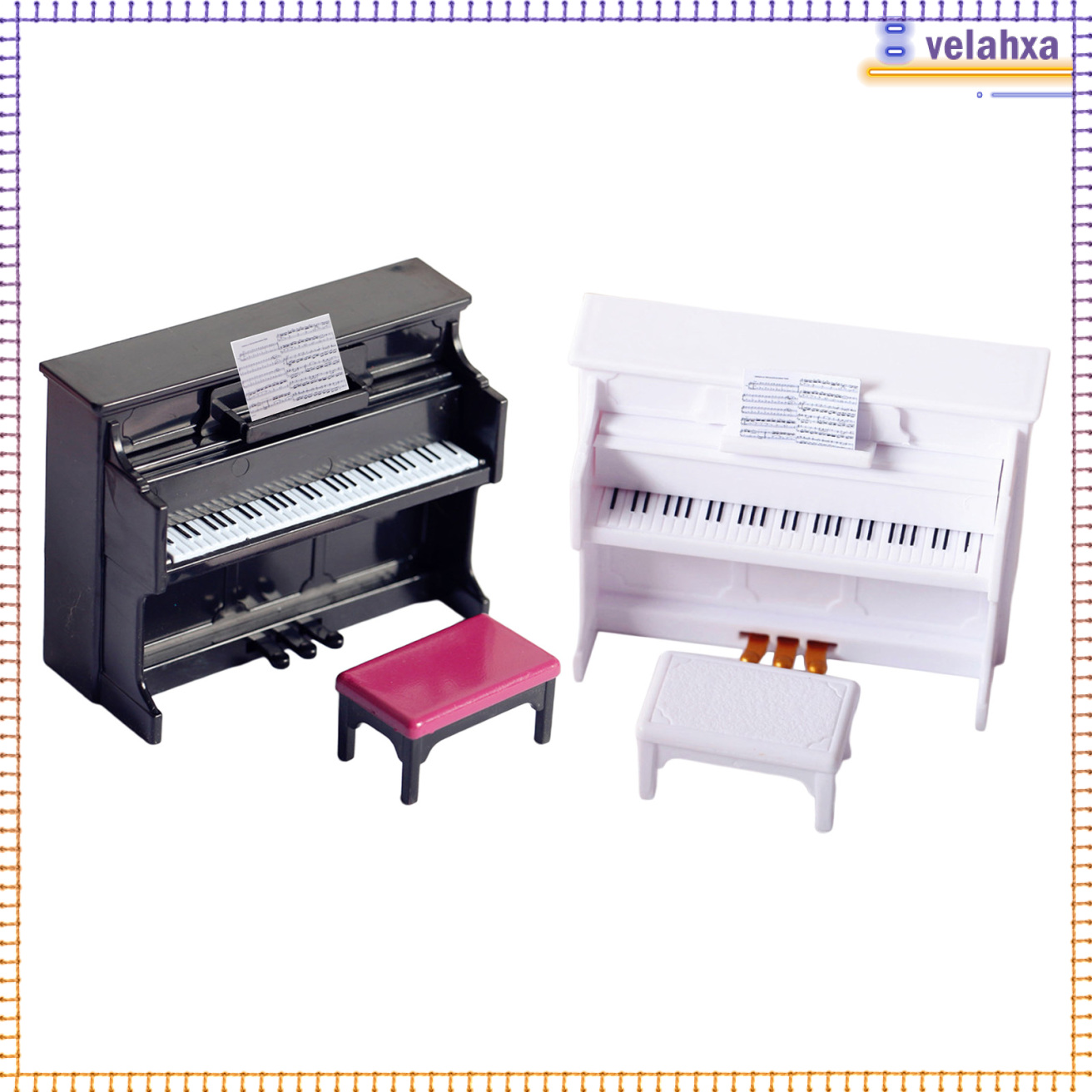 Đàn Piano Thu Nhỏ Với Ghế Nhân Tạo Độc Đáo Sống Động Trang Trí Nhà Búp Bê 12 Bjd 1/6