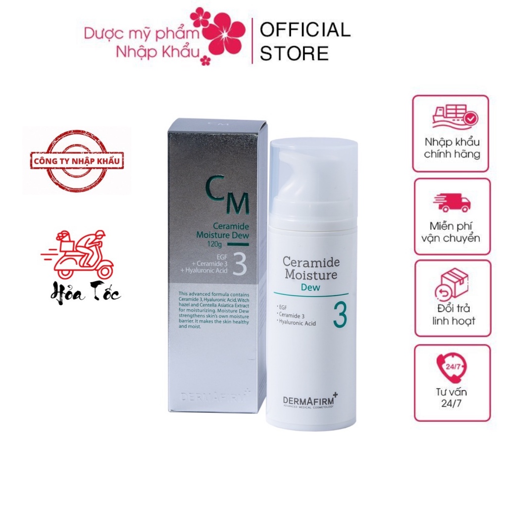 HÀNG NHẬP KHẨU - Sữa Dưỡng Dermafirm Ceramide Moisture Dew Công Thức Tạo Màng Chống Mất Nước 120ml - CMD120