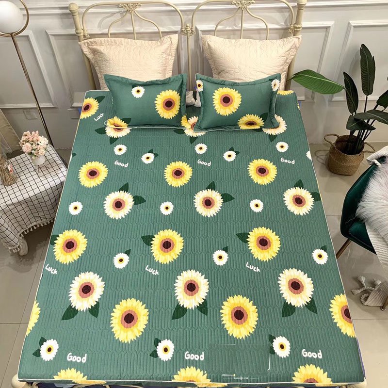 Bộ ga giường Cotton 100% LIDACO ga gối cotton hàn thấm mồ hôi đủ mọi size nệm