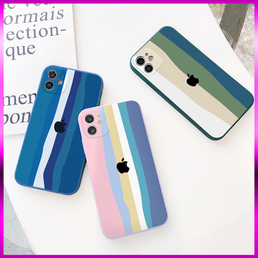 12Ốp lưng iphone Cầu vồng cạnh vuông 5/5s/6/6plus/6s/6splus/7/7plus/8/8plus/x/xr/xs/11/12/pro/max/plus/promax23