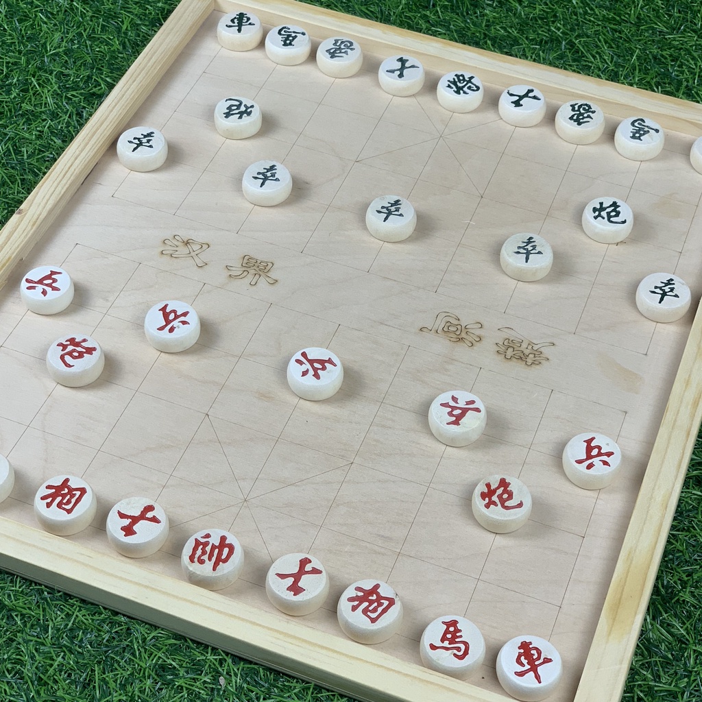 Bàn Cờ Tướng Gỗ Bạch Dương Loại To 43x37Cm Phù Hợp Cho Quán Trà Đá, Cafe Đồ Chơi Board Game Chiến Thuật