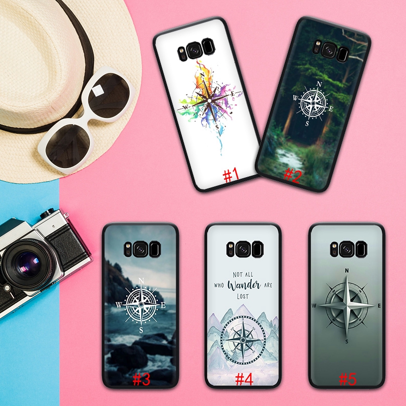 Ốp Lưng Silicone Mềm In Hình La Bàn Cho Samsung Galaxy S8 S9 S10 Plus Note 8 9 10 Plus