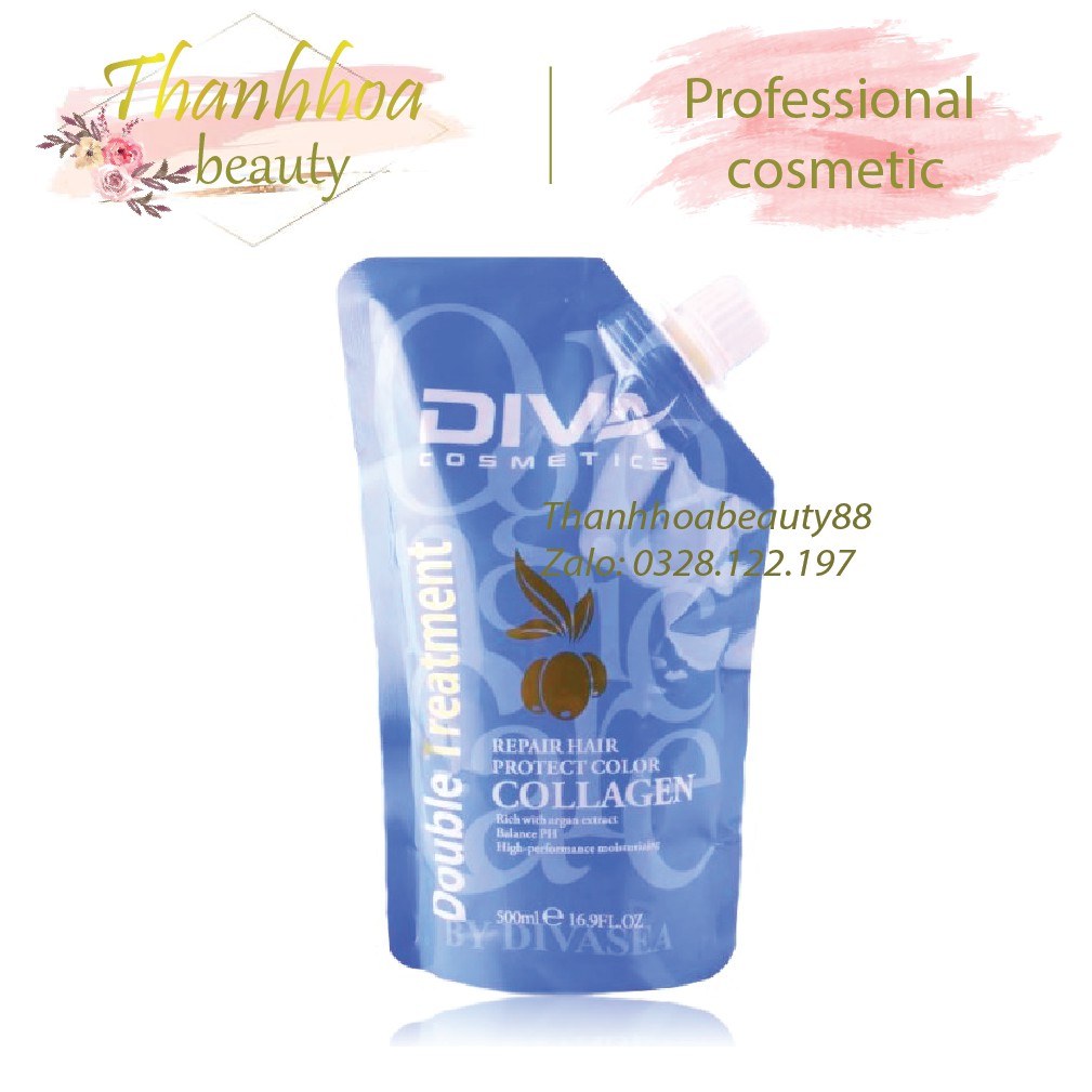 Dầu Hấp Ủ Diva Collagen Siêu Mượt 500ml - Chính Hãng