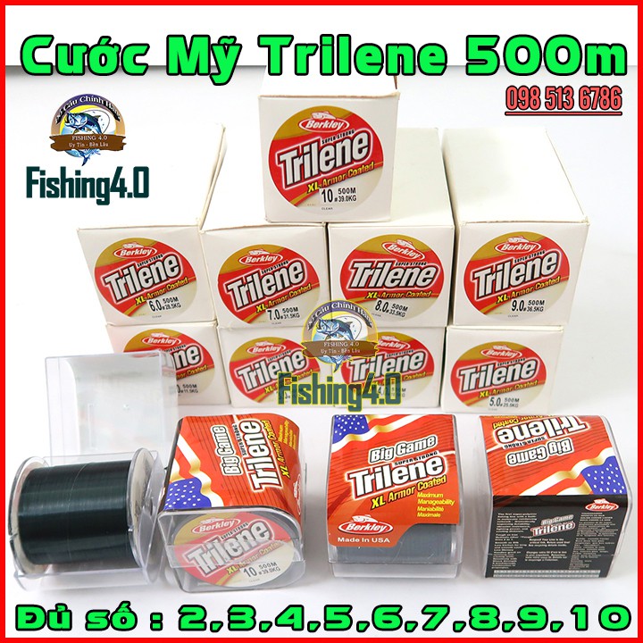 Cước câu TRILENE Big Game 500m - Cước Mỹ siêu bền