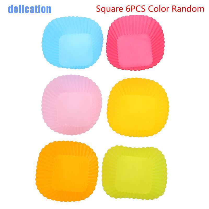 Sự xung đột✿ 6 Khuôn Làm Bánh Cupcake Bằng Silicone