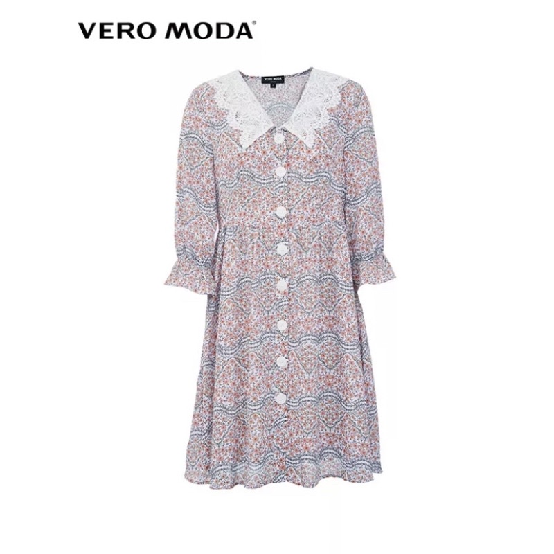 Váy đầm sơ mi cổ peter pan chelsea họa tiết lượn sóng - Vero Moda thanh lịch nữ tính