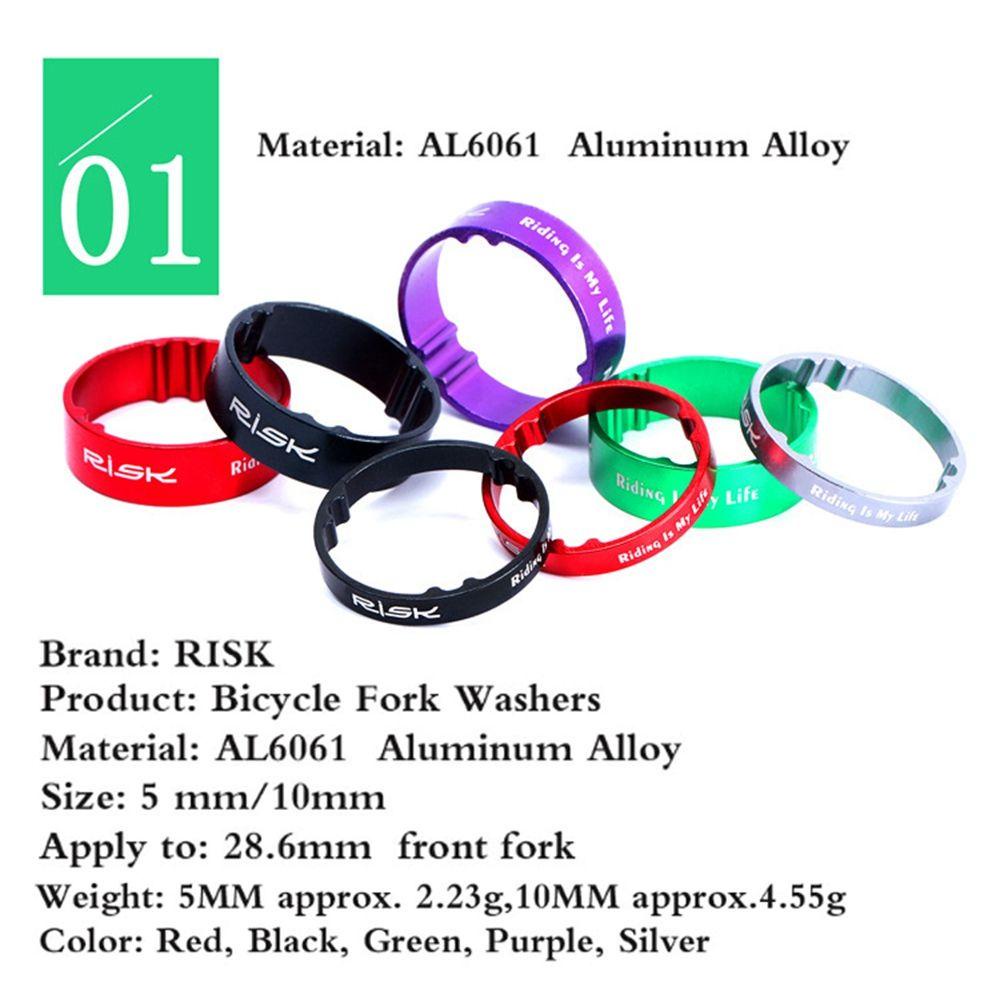 MUVAKO Bộ 4 Vòng Đệm Phuộc Trước Bằng Nhôm Gọn Nhẹ Cho Xe Đạp MTB