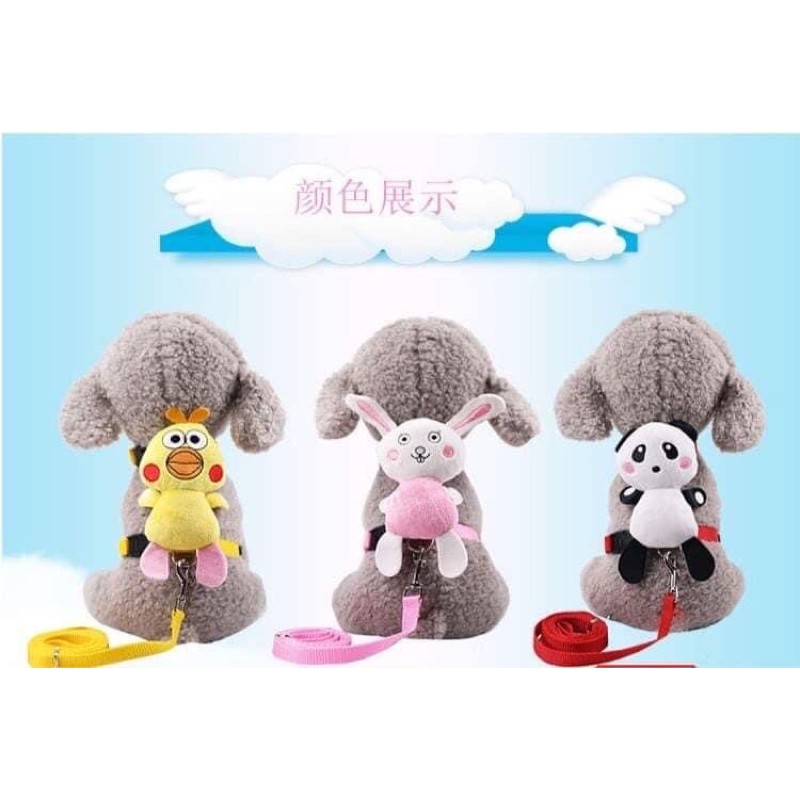 Dây dắt thú cưng hình gấu bông siêu hot