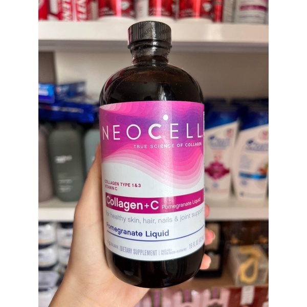 Collagen Neocell dạng nước - Collagen tinh chất lựu + C: Neocell - Mỹ: 475ml