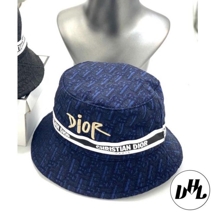 (Hàng VNXK) Nón thời trang, mũ Bucket vành tròn DIOR vải JEAN nhập thời trang chuẩn hàng hiệu (ẢNH THẬT)