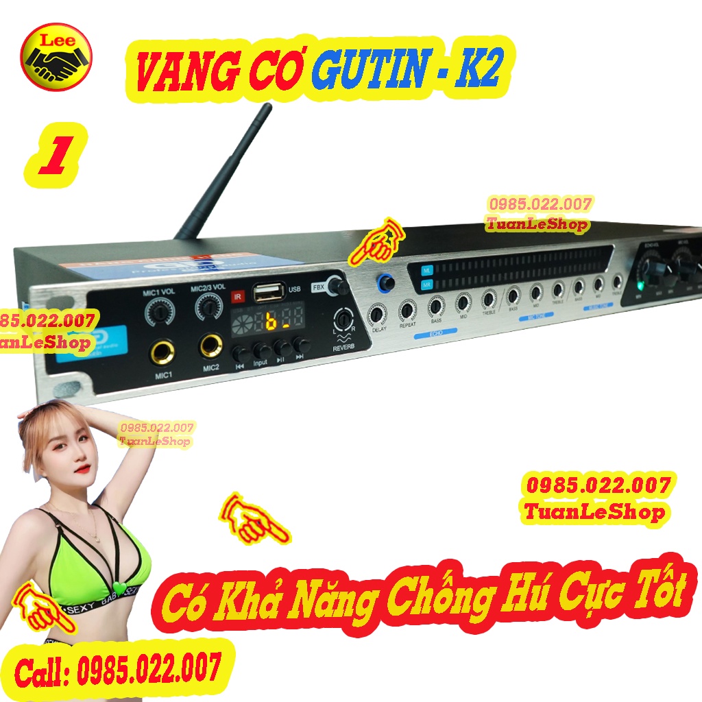 VANG KARAOKE – VANG CƠ CHỐNG HÚ CÓ REVER GUITIN K-2