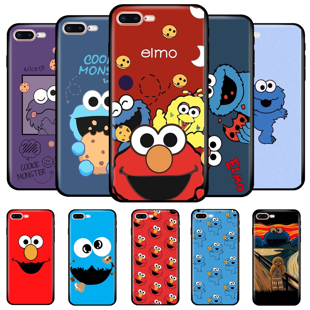 Ốp Điện Thoại Tpu Dẻo Màu Đen In Hình Quái Vật cookie Cho Iphone 5s 5 S SE 2020 2016 6s 6 S 7 8 Plus