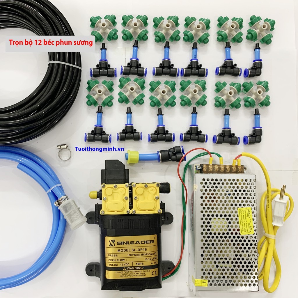 Bộ phun sương tự động 12 béc 4 hướng
