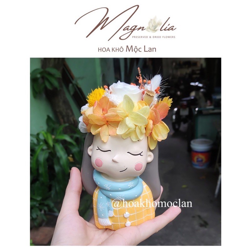 trang trí quán cafe ❤️FREESHIP❤️ Lọ hoa khô decor trang trí phòng ngủ, bàn học tông vàng