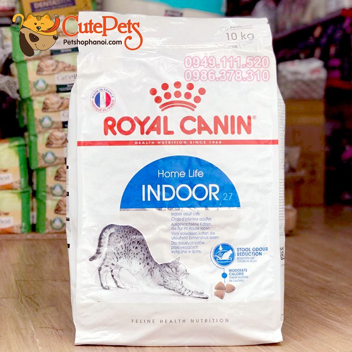 Hạt Royal Canin Indoor 27 Tải 10kg Thức Ăn Cho Mèo Nuôi trong Nhà - Cutepets