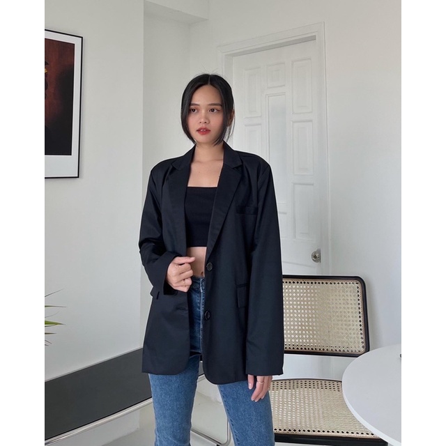 [Mã FAMARAL1 giảm 10K đơn 50K] Edna blazer - Khoác blazer trơn - Somalyng.studio