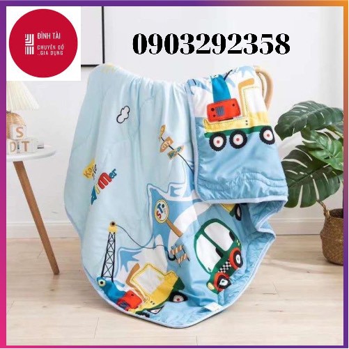 Chăn Cotton Đũi Điều Hòa Cho Bé Mẫu Hoạt Hình Cute (Mẫu ngẫn nhiên)