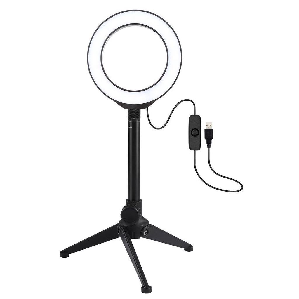 Đèn LED Tròn Cổng USB Hỗ Trợ Chụp Ảnh Selfie