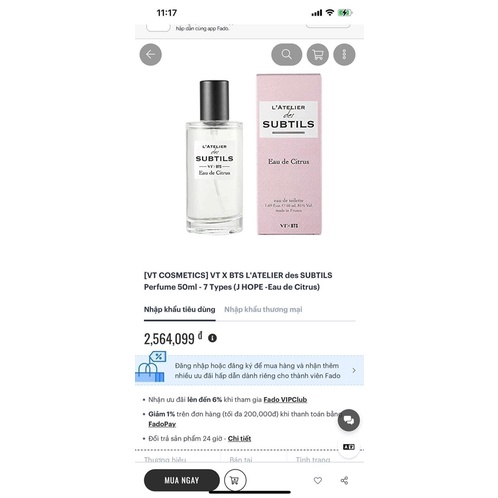 Nước Hoa  CHÍNH HÃNG  VT x BTS Made In France 50ml