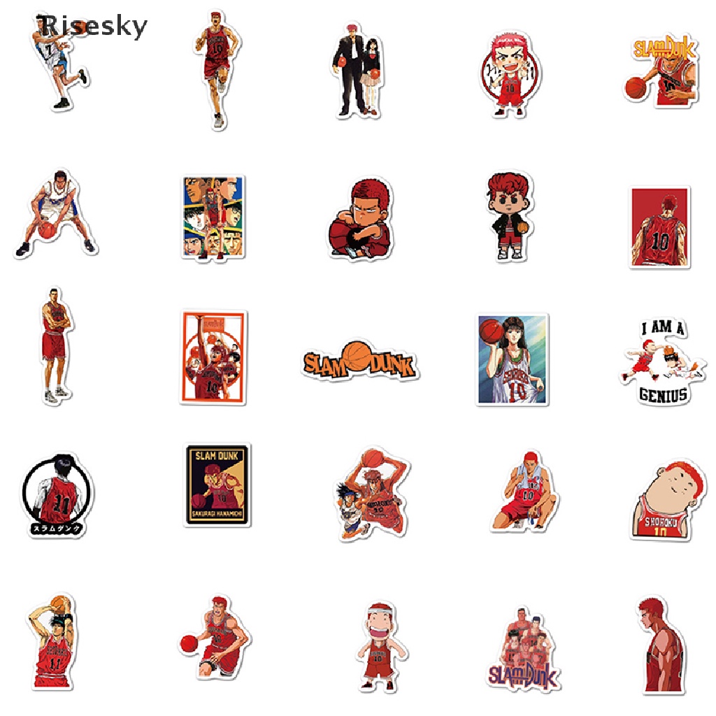 50 Sticker Slam Dunk Dán Trang Trí Ván Trượt, Laptop Hay Va Li