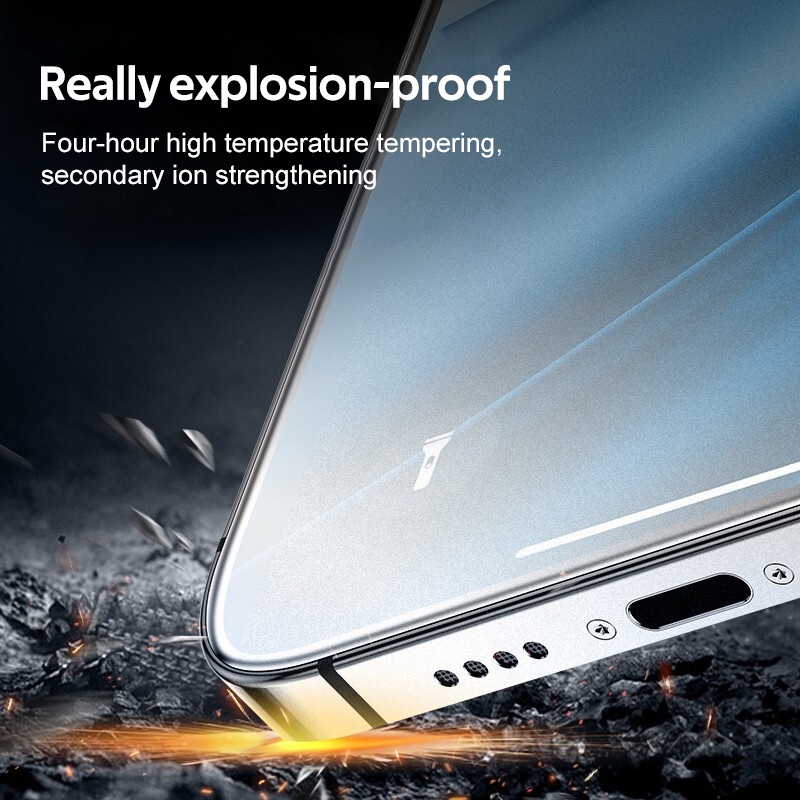 Set 3 kính cường lực TBTIC bảo vệ màn hình điện thoại thích hợp cho IPhone 11 12 13 Pro Max X XR XS Max 7 8