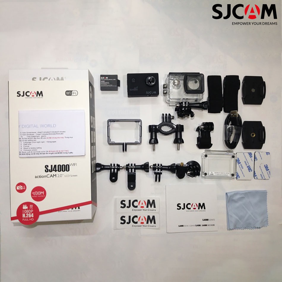 Camera hành trình, camera hành động SJCAM SJ4000 wifi 2 inch, chất lượng full HD