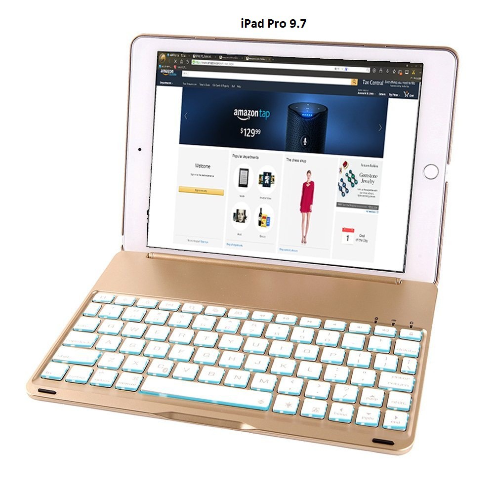 Bàn phím Bluetooth kiêm ốp lưng cho iPad Pro 9.7'' (Gold)