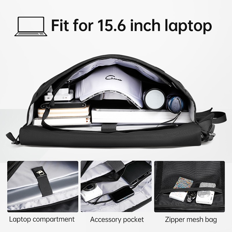 Túi đeo chéo Mark Ryden vải Oxford chống thấm nước đựng laptop 15.6 inch | BigBuy360 - bigbuy360.vn